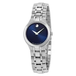 Movado Swiss Collection Blue Dial Stainless Steel Women's Watch 0606370. Fixed Price $331.55.
