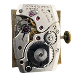 Vintage 19.5MM Lord Elgin 21 Jewel Mechanical Men's Wristwatch Movement 670 Usa. Fixed Price $45.20.