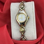Kish Womens Crystal Watch Goldtone Bracelet Quartz Waterproof New Battery. Fixed Price $20.30.