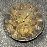 Swiss Pocket Watch Movement Etched 925 Sterling Dial Circa 1870-1880 Works. Fixed Price $198.00.