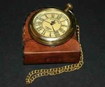 Maritime Brass Watch Victoria London 1875 Pocket With Leather Box Gift. Fixed Price $17.60.