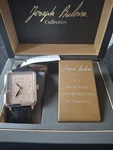 Joseph Bulova Breton 96B331 Salmon Blush Dial Swiss Made Automatic Watch 299/350. Fixed Price $870.00.
