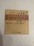 Longines 501 - Part #1667 Nos Factory Sealed. Fixed Price $6.95.