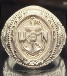 Us Navy Ring Handmade 925 Sterling Silver Military Anchor Signet Licensed. Fixed Price $125.00.
