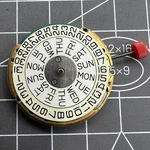 Swiss Quartz Movement Esa 9183 Double Calendar Three Hands Watch. Fixed Price $82.29.