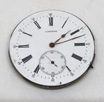 Longines Pocket Watch Complete Movement - Manual Wind With Enamel Dial. Fixed Price $99.00.