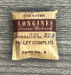 Longines Genuine Material Pallet Complete Part 6 For Cal. 22L/22A. Fixed Price $29.95.