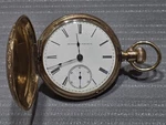 Elgin Pocket Watch 1887 Model 3 Grade 102 Hunter Case With Dog (CJL060788). Fixed Price $509.00.
