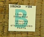 Bulova 10BZACD Date Star Washer Driving Wheel 594 Watch Part New Old Stock. Fixed Price $24.99.