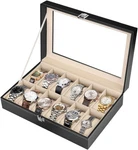 12 Slots Pu Leather Wrist Watch Display Box Storage Holder Organizer Case Hot. Fixed Price $18.99.