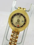 Vtg Zodiac Automatic Mystery Yellow Dial Rare Watch Swiss Ladies Date Gold Plate. Fixed Price $466.00.