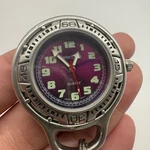 Cedar Creek Quartz Carabiner Pocket Watch Silver Tone Purple Dial Needs Battery. Fixed Price $16.50.