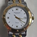 Raymond Weil Tango Men's Swiss Watch 5560 Gold Plate, Stainless New Battery Runs. Fixed Price $150.00.