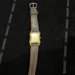 Lord Elgin 1950S Manual Wind Gold Filled Square Watch Silver Arabic Small Sec. Fixed Price $1100.00.