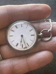Antique Swiss Cylinder 4J Key Wind Pocket Watch 38MM Ornate Floral Case TM2290. Fixed Price $85.00.