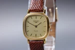 Near Mint Longines 6469 Gold Dial 21MM Rectangle Quartz Women Watch From Japan. Fixed Price $199.99.