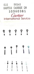 Original Set Of Hands Blue Color For Cartier Santos Carree Gm, 616, 10360381. Fixed Price $64.49.