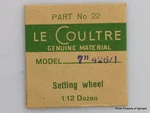 Jaeger Lecoultre Set Wheel Cal. 426 Part #450 22. Fixed Price $29.95.