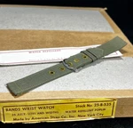 Vintage WW2 1945 Nos Watch Band 16MM 5/8" Us Military Issue Silver Buckle B1F. Fixed Price $19.95.