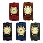 Mens Women Halloween Steampunk 24H Quartz Wrist Watch Wide Genuine Leather Strap. Fixed Price $15.99.