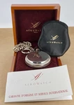 Aerowatch Sterling Silver ETA-6498-1 Manual Wind Pocket With Box & Papers. Fixed Price $499.00.