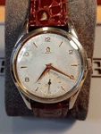 Vintage Omega 36MM Jumbo Ref# 2503-8 With Patinaed Silver Dial Just Serviced!. Fixed Price $799.00.