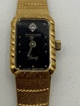 Vintage Wittnauer Quartz Watch Gold Tone Bracelet Diamond Dial New Battery Works. Fixed Price $50.00.