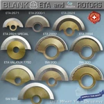Brass Non Plated Rotor For Eta 2671,2000,2824,7750, Sellita SW200,SW300,SW500. Fixed Price $20.00.