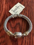 Ladies David Yurman Two-tone 18K 925 Quartz Cable Watch Size T-64610 50.16G. Fixed Price $999.99.