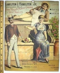 Rare Advertising Sign - Hamilton Rolled Plated Chain Jewelry Bracelets Ca 1880. Fixed Price $275.00.