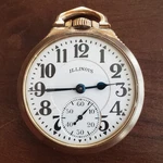 1943 Illinois Bunn Special 60HR Elinvar 161A Type Iip Railroad Pocket Watch 21J. Fixed Price $1175.00.