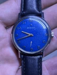 Vintage Zenith Hand-winding Men's Watch Cal 2531 Blue Dial Read Description. Fixed Price $299.00.