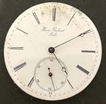 Antique Henri Richard Locle Pocket Watch Movement Parts High Grade 45MM Kw/ks. Fixed Price $39.95.