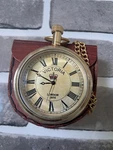 Antique Brass Pocket Watch Victoria 1875 Vintage With Leather Box Occasion Gift. Fixed Price $28.10.