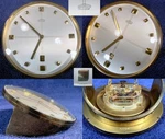 Vintage Angelus Desk Clock Descodate Time Argente Face Dial Swiss Movement. Fixed Price $129.99.