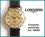 Vintage Longines Conquest Cal. 19ASD Automatic & Calendar Wristwatch - Working. Fixed Price $1275.00.