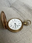 Antique Lyra Watch Co Pocket Gold Filled Hunter Case Swiss Movement Ornat. Fixed Price $170.00.
