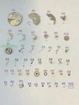 Valjoux Cal 7733 Watch Movement Parts Fork Wheel Spring Bridge Hands 7734 7736. Fixed Price $65.00.