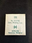 Hamilton Factory Winding Stem Female 2-PC For 11 Ligne No. 615788. Fixed Price $10.00.