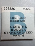 Nos - Bulova Caliber 10BZAC Watch Replacement Part #322 Oscillating Weight Axle. Fixed Price $14.95.