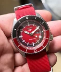 Seiko 5 Sports 'naruto Sarada Uchiha Limited Edition' Auto Red And Black 4R36A. Fixed Price $530.60.