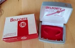 Vtg Belforte Benrus 17 Jewels Watch Case & Box Braun Crystal 7207 Water Knight Z. Fixed Price $40.00.