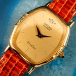 Seiko Exceline 8420-5780 10KT Gold Case Cal. 8420A Vintage Japanese Watch. Fixed Price $291.82.