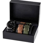 Movado Bold 3601054 Dial Black/brown/green Leather Strap Mens Watch Set. Fixed Price $259.99.
