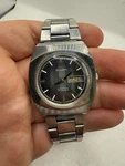 Vintage Bulova Men S Automatic Watch 11AOACB Day/date Rare Ribbon Dial 1975. Fixed Price $250.00.