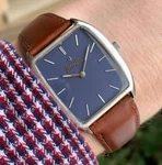 1970 Bulova Accutron Cal. 2183 Tuning Fork Blue Dial Wristwatch - Serviced. Fixed Price $425.00.
