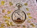 Hebdomas 8-DAY Pocket Watch 1960 Nos 18K Gold Plated Case White Dial. Fixed Price $348.13.