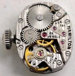 Vintage Hamilton Cal. 761 22 Jewel Watch Movement Running. Fixed Price $25.00.