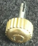 Omega Water Resistant Crown, Gold Colour, Part Number 43225. Fixed Price $39.88.