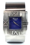 Rare Chopard Sterling Silver Watch Cuff Bangle Blue Dial 70/80S 17 Jewel 30X30MM. Fixed Price $1171.13.